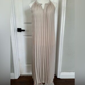 Rachel Zoe cream Beige Pleated Dress